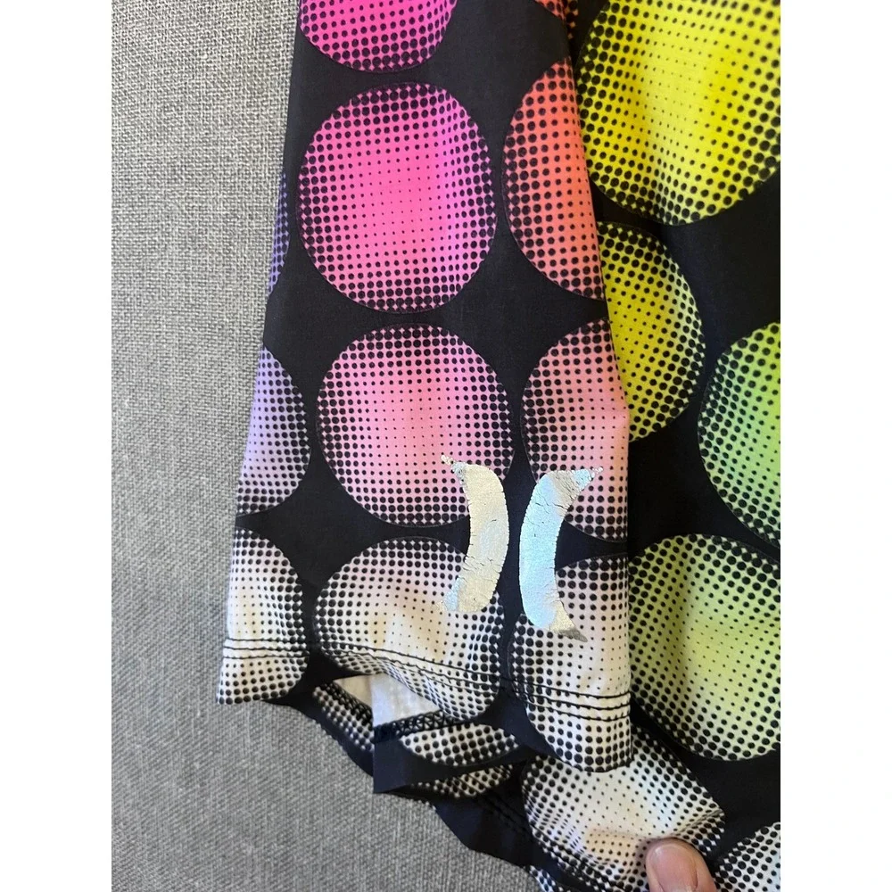 Hurley Mens Board Short Rainbow Polka Dot Black Swim Trunks Size 32 Cargo Pocket